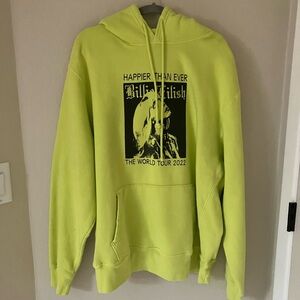 Lime Green Billie Eilish Happier Than Ever Exclusive Tour Merch XXL Hoodie
